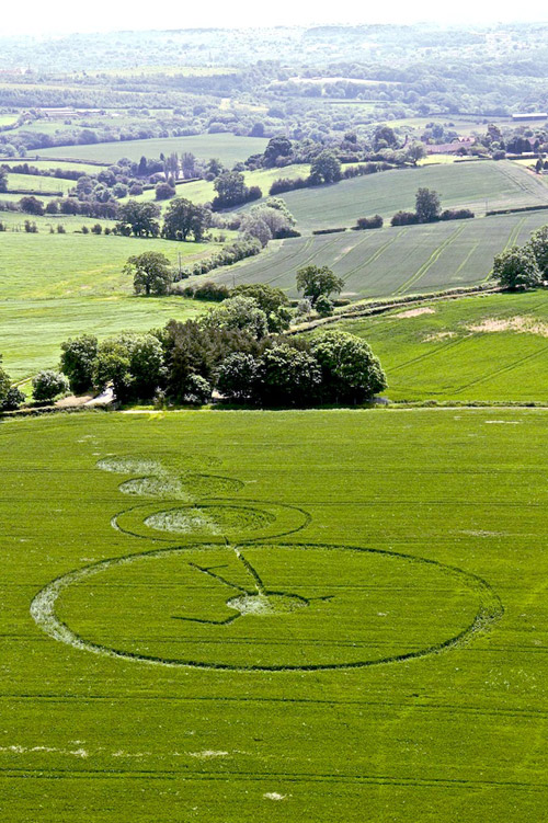Malthous Bank, Shropshire crop circle, aerial photo 13