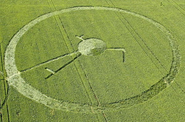 Malthous Bank, Shropshire crop circle, aerial photo 19