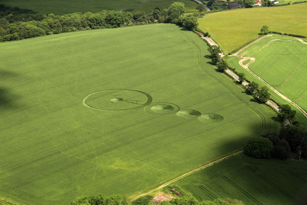 Malthous Bank, Shropshire crop circle, aerial photo 31
