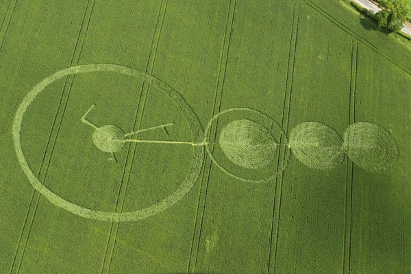 Malthous Bank, Shropshire crop circle, aerial photo 16