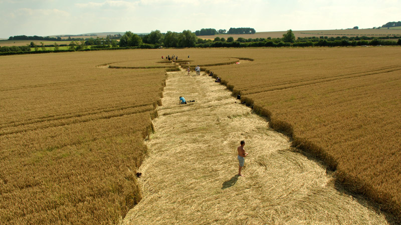 Windmill Hill, Wiltshire crop circle, aerial photo 38