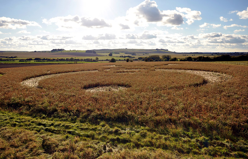 Windmill Hill, Wiltshire crop circle, aerial photo 23