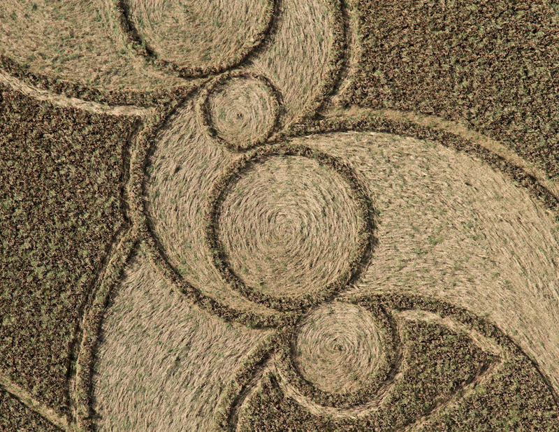 Windmill Hill, Wiltshire crop circle, aerial photo 2