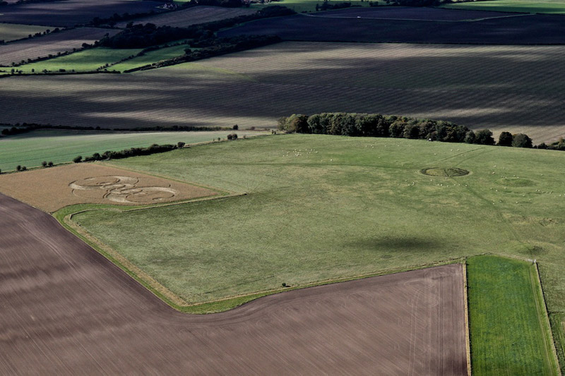 Windmill Hill, Wiltshire crop circle, aerial photo 4