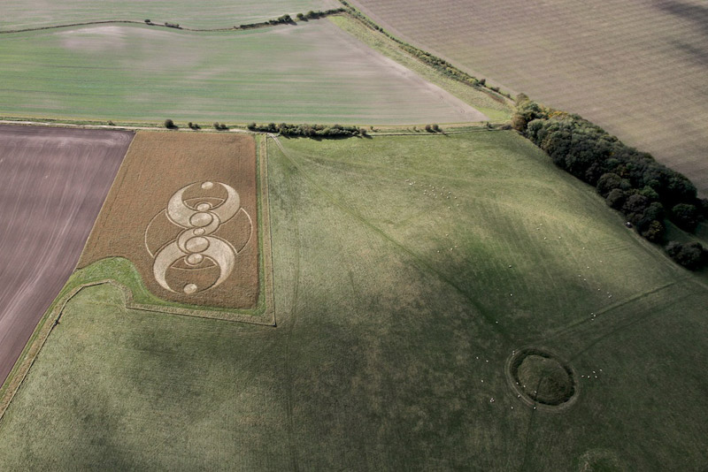 Windmill Hill, Wiltshire crop circle, aerial photo 3