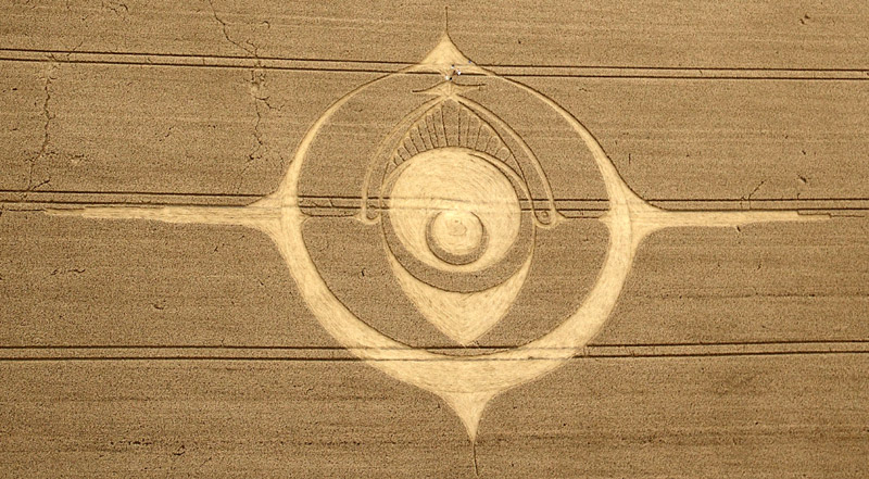 Woodborough Hill, Wiltshire crop circle, aerial photo 3