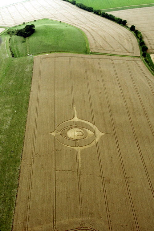 Woodborough Hill, Wiltshire crop circle, aerial photo 2