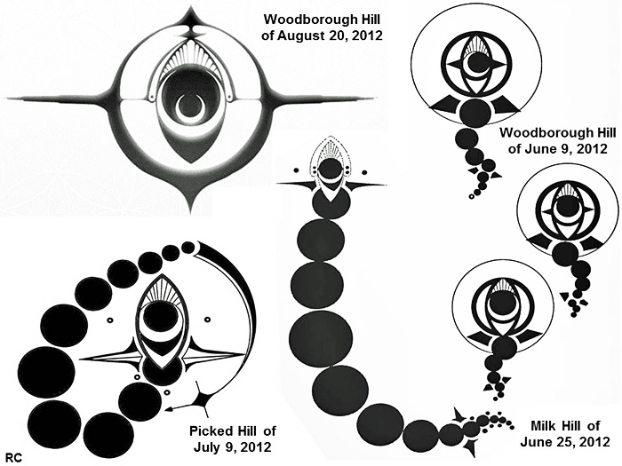 Woodborough Hill, Wiltshire crop circle, aerial photo 5