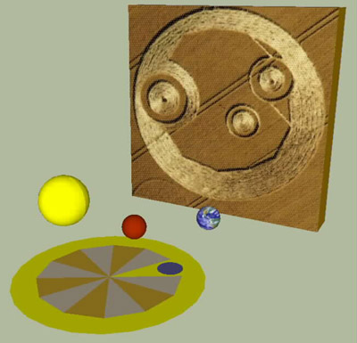 The Wrekin, Shropshire crop circle, aerial photo 14