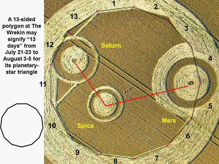 The Wrekin, Shropshire crop circle, aerial photo 12