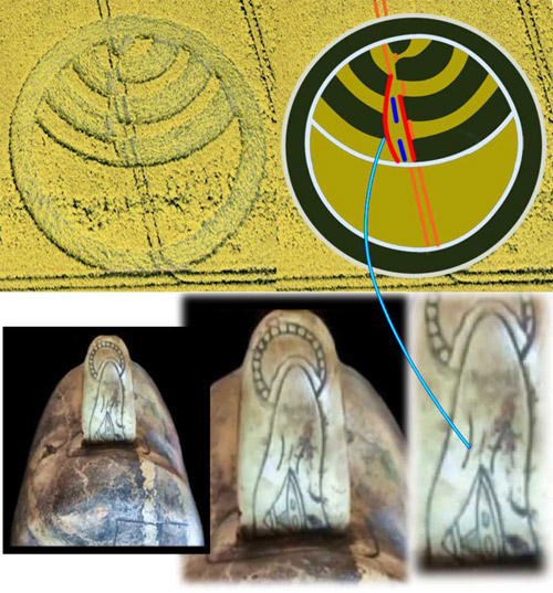 Yarnbury Castle, Wiltshire crop circle, aerial photo 45