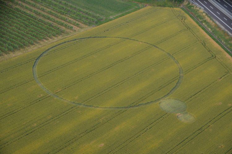 Barbiano Cotignola, Italy crop circle, aerial photo 2