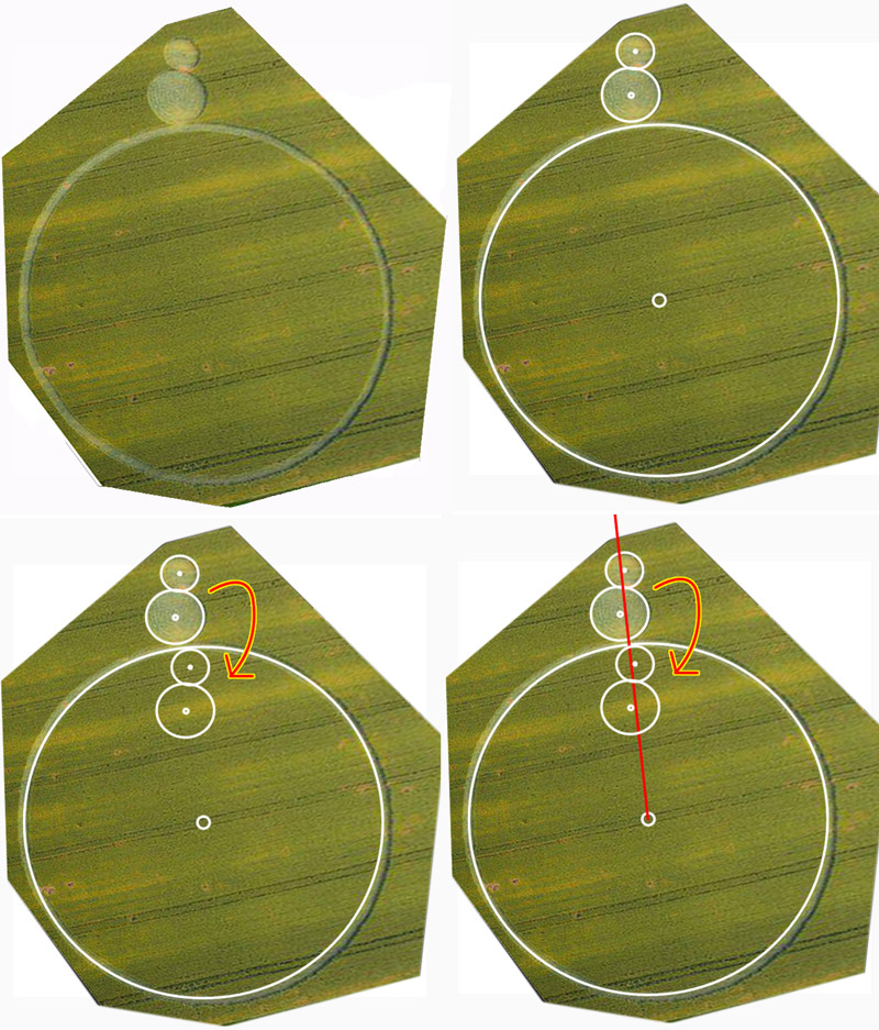 Barbiano Cotignola, Italy crop circle, aerial photo 4