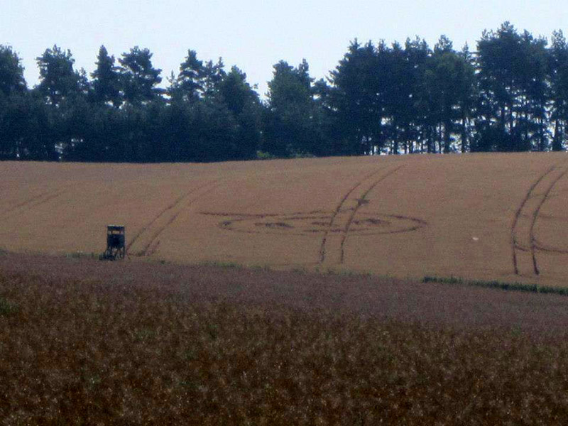 Benesov, Czech Republic crop circle, aerial photo 2
