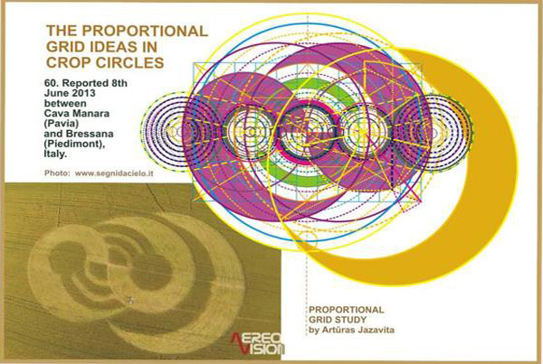 Cava Manara (Pavia), Italy crop circle, aerial photo 3