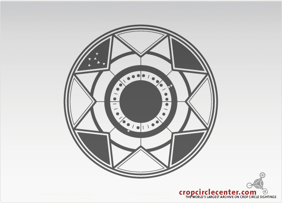 Cavallo Grigio, Italy crop circle, aerial photo 45