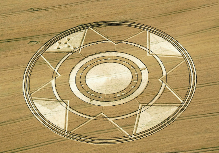 Cavallo Grigio, Italy crop circle, aerial photo 39