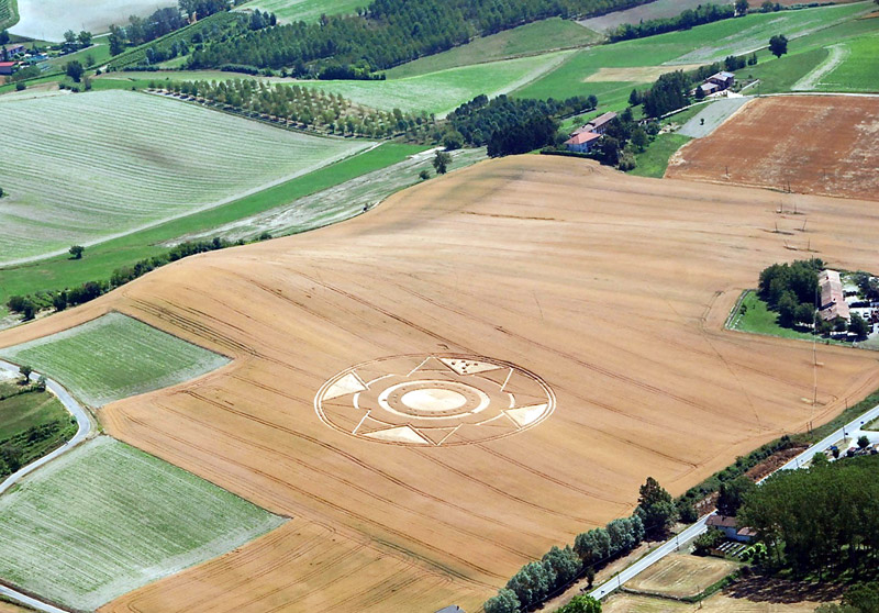 Cavallo Grigio, Italy crop circle, aerial photo 6