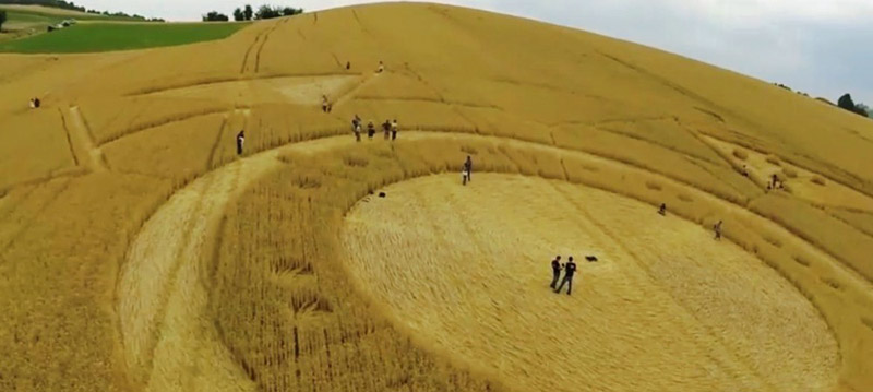 Cavallo Grigio, Italy crop circle, aerial photo 5