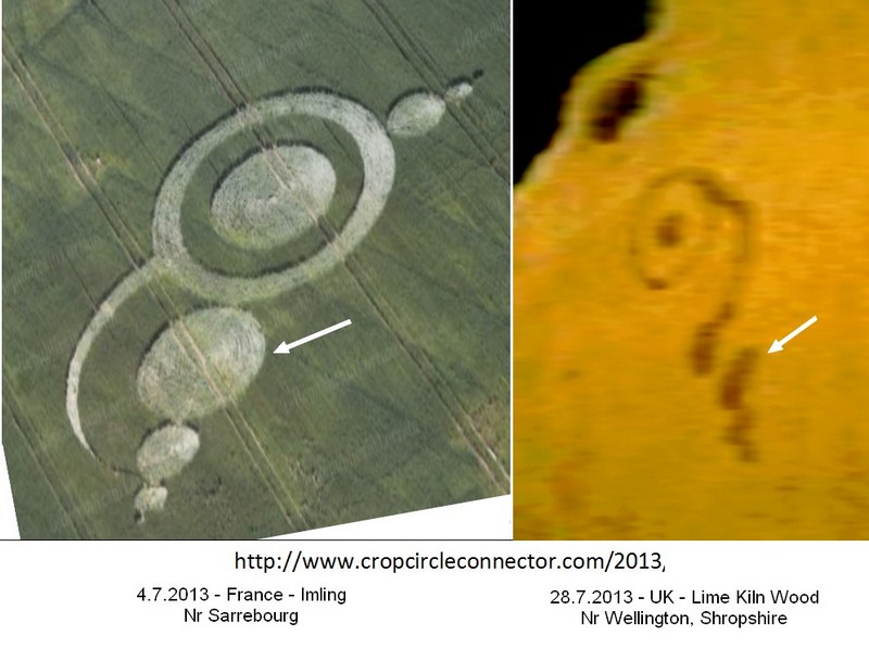 LimeKiln Wood, Shropshire crop circle, aerial photo 4