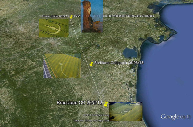 Finale Emilia (Modena), Italy crop circle, aerial photo 18