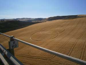 Enna, Sicily crop circle, aerial photo 3