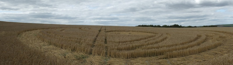 Etchilhampton Hill, Wiltshire crop circle, aerial photo 41