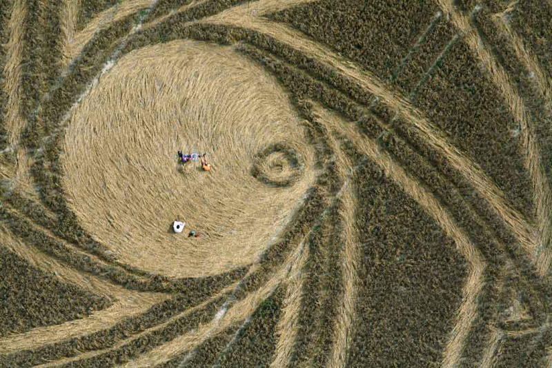 Etchilhampton Hill, Wiltshire crop circle, aerial photo 13