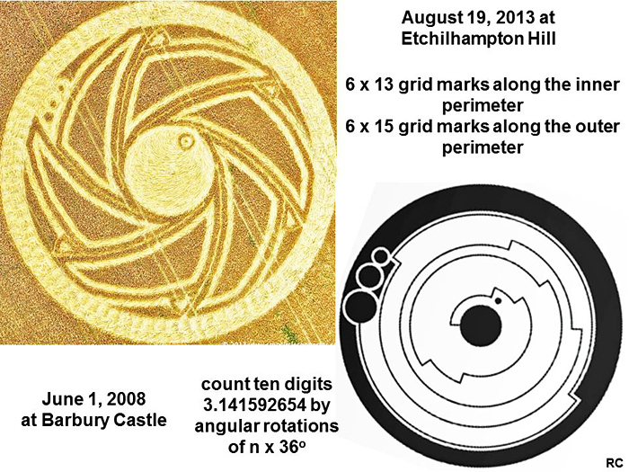 Etchilhampton Hill, Wiltshire crop circle, aerial photo 14