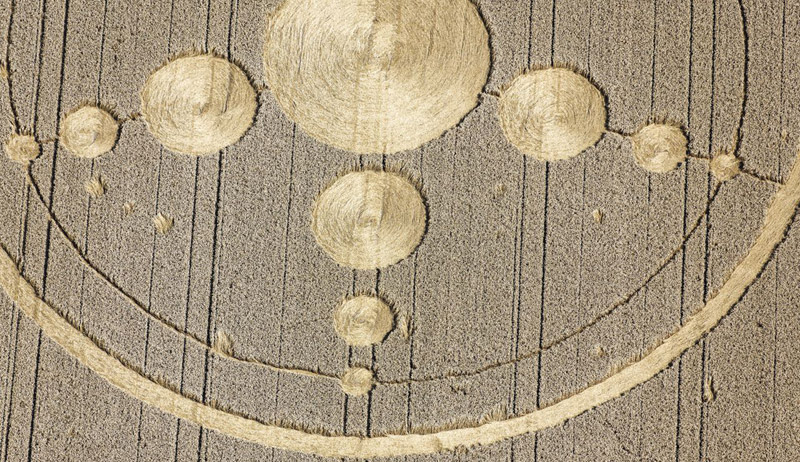 Haunsheim, Germany crop circle, aerial photo 4