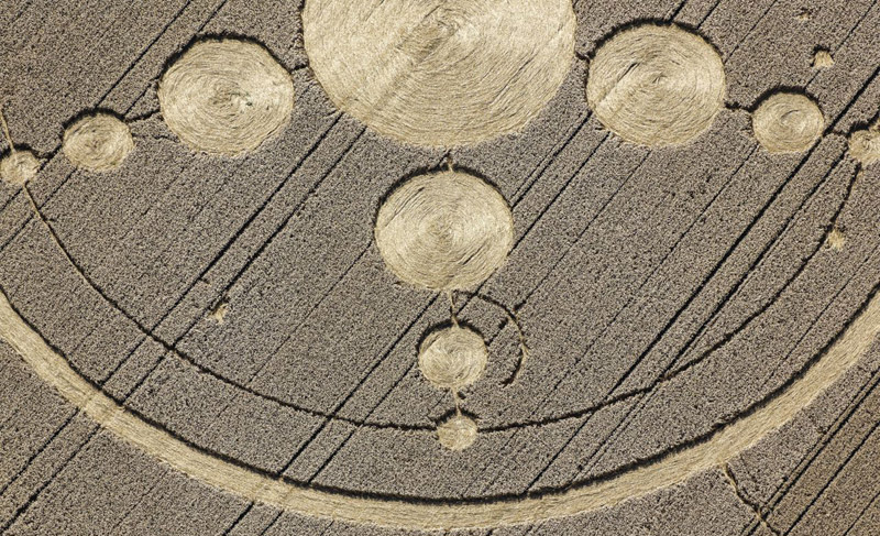 Haunsheim, Germany crop circle, aerial photo 5
