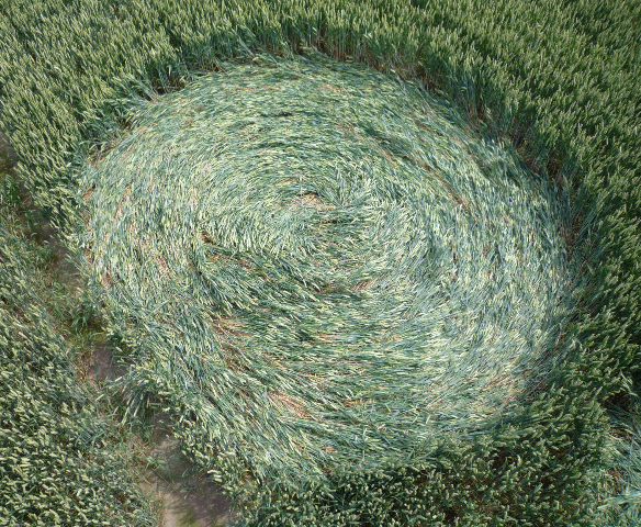 Hoeven, Netherlands crop circle, aerial photo 3