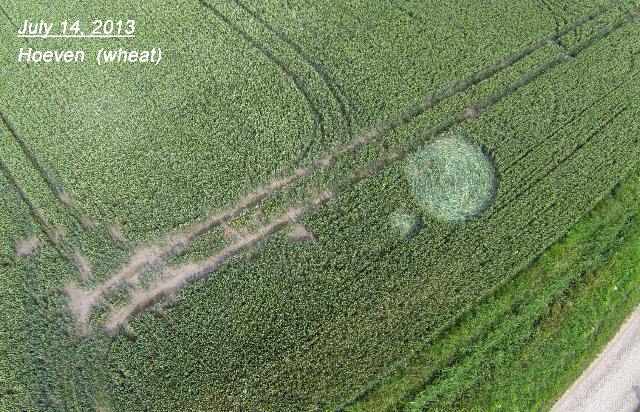 Hoeven, Netherlands crop circle, aerial photo 2