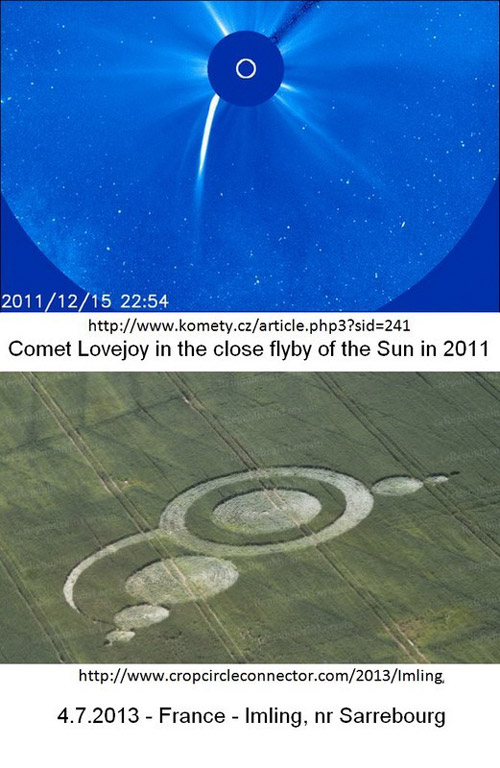 Imling, France crop circle, aerial photo 4