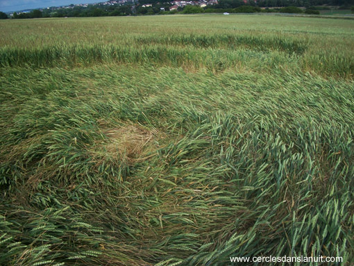 Imling, France crop circle, aerial photo 9
