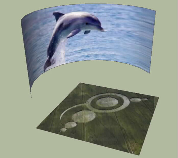 Imling, France crop circle, aerial photo 3