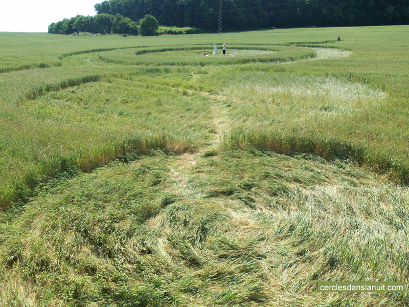 Imling, France crop circle, aerial photo 14