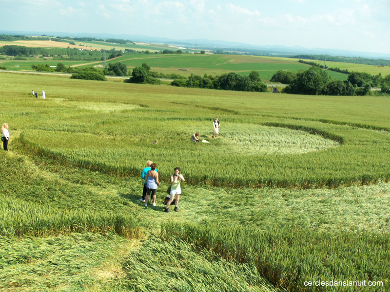 Imling, France crop circle, aerial photo 15