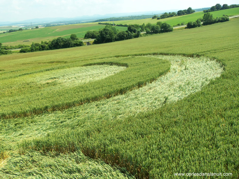 Imling, France crop circle, aerial photo 19