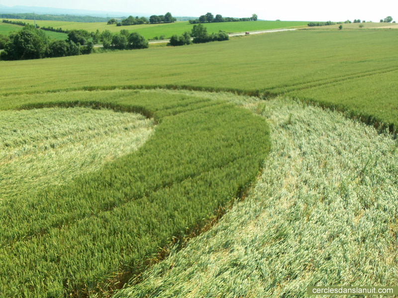 Imling, France crop circle, aerial photo 18