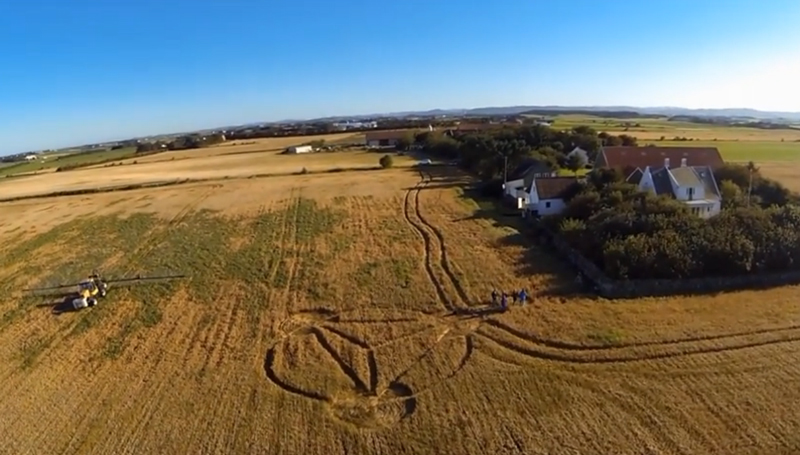 Klepp, Norway crop circle, aerial photo 8