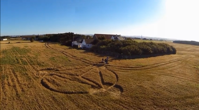 Klepp, Norway crop circle, aerial photo 10
