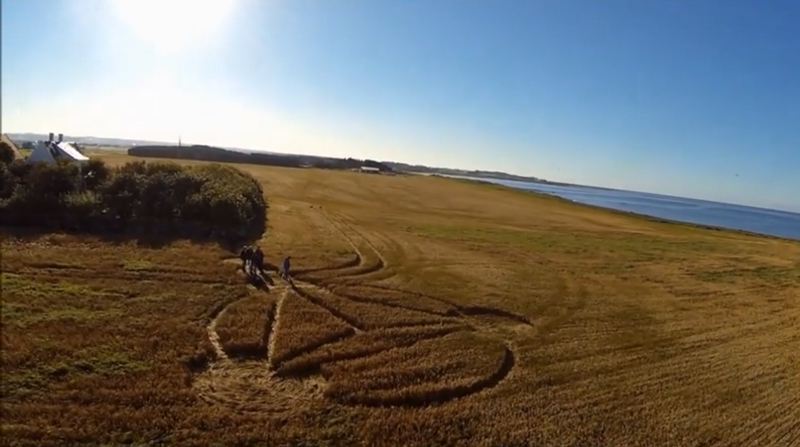 Klepp, Norway crop circle, aerial photo 9