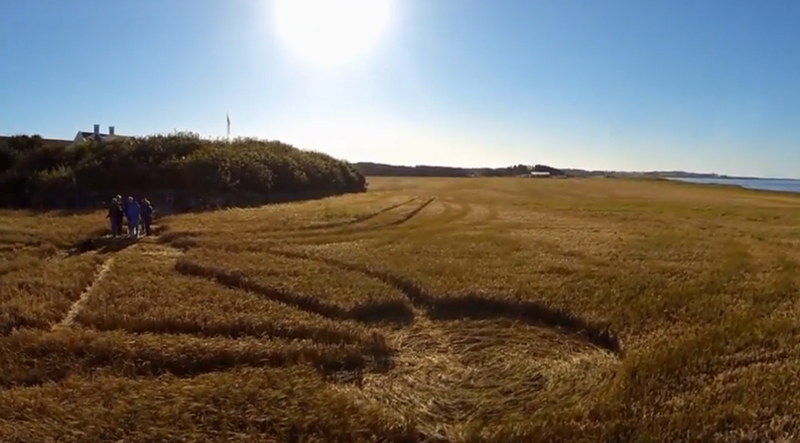 Klepp, Norway crop circle, aerial photo 7