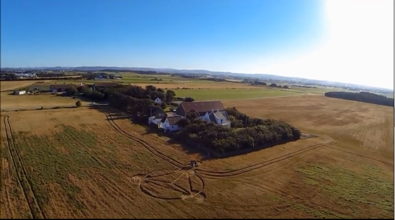 Klepp, Norway crop circle, aerial photo 6