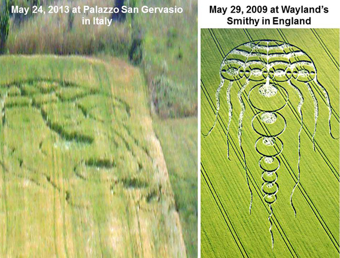 Palazzo, Italy crop circle, aerial photo 9