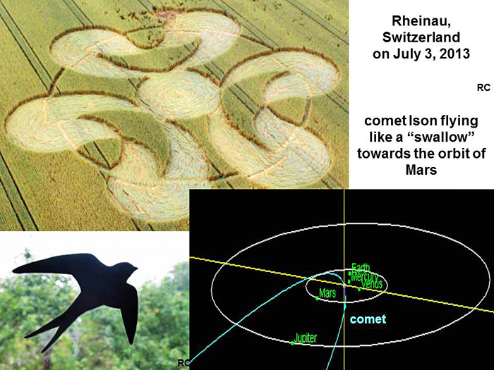 Rheinau, Switzerland crop circle, aerial photo 3
