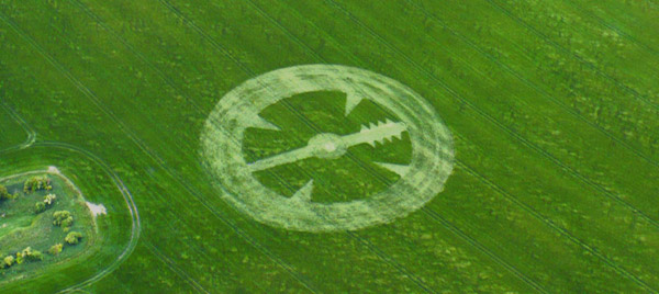 Stanton St Bernard, Wiltshire crop circle, aerial photo 8