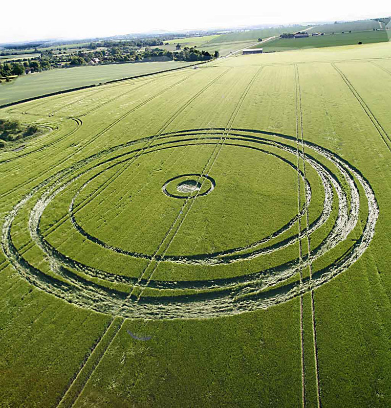 Stanton St Bernard (2), Wiltshire crop circle, aerial photo 13