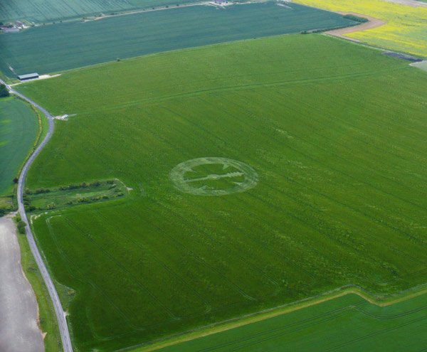Stanton St Bernard (2), Wiltshire crop circle, aerial photo 3